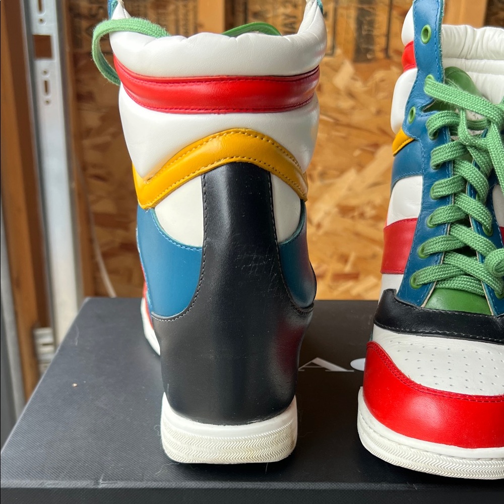 Marc by Marc Jacobs Colorful High-Top Wedge Sneakers - Picture 3 of 4